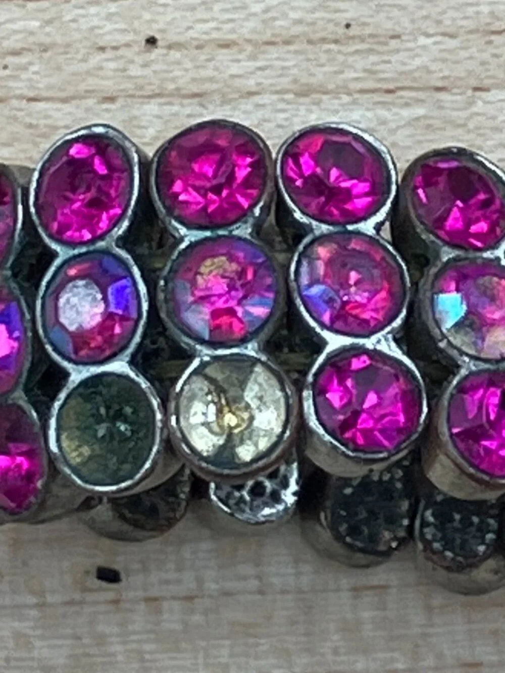 ✨ Y2K Retro Fuchsia Rhinestone Statement Stretch Ring ✨